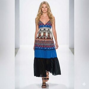 ABS Allen Schwartz Maxi Dress | Size 2 | Boho Print | Like New